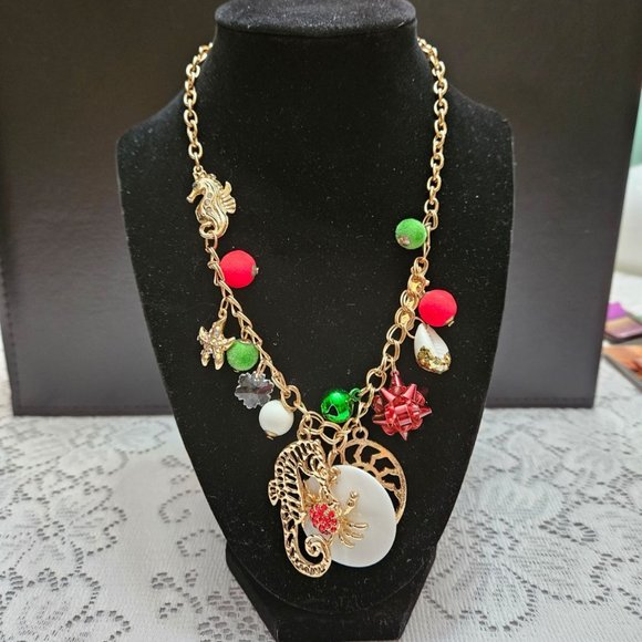 NWT - Christmas Necklace with Nautical Theme - Picture 1 of 5
